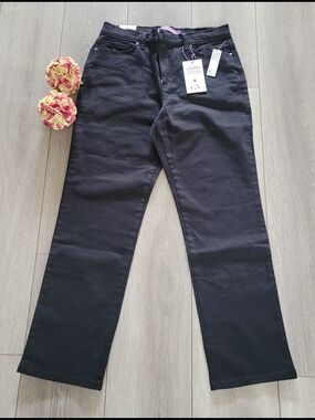 Black Straight-Leg Pants